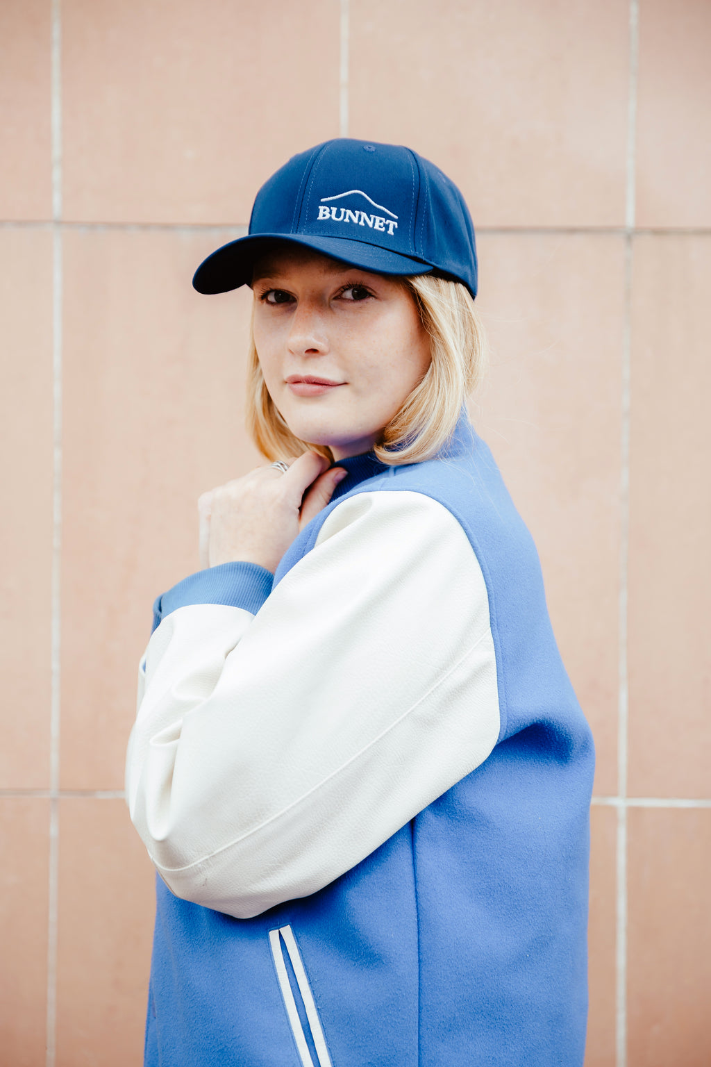 Navy and White Baseball Cap