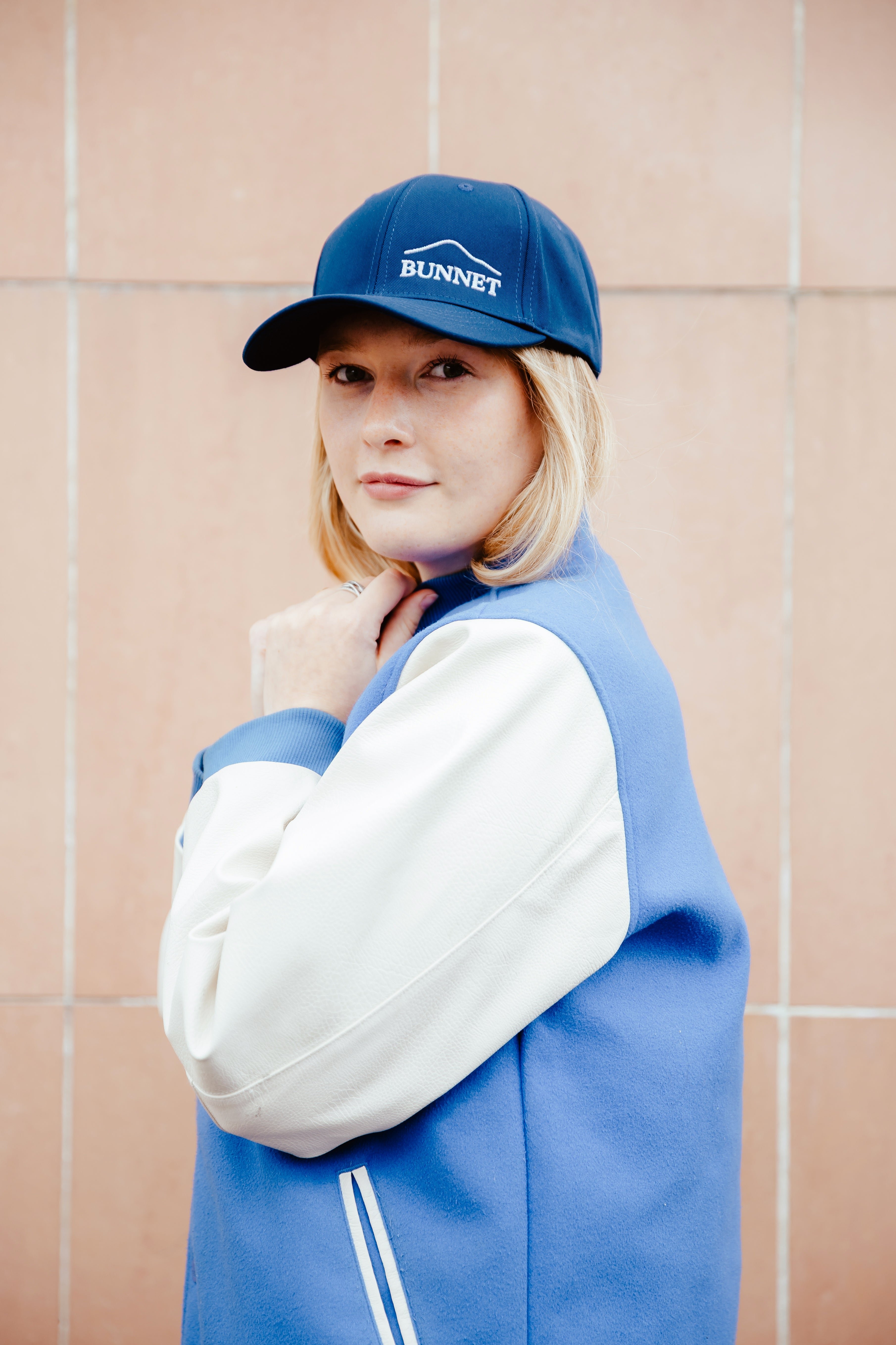 Navy and White Baseball Cap