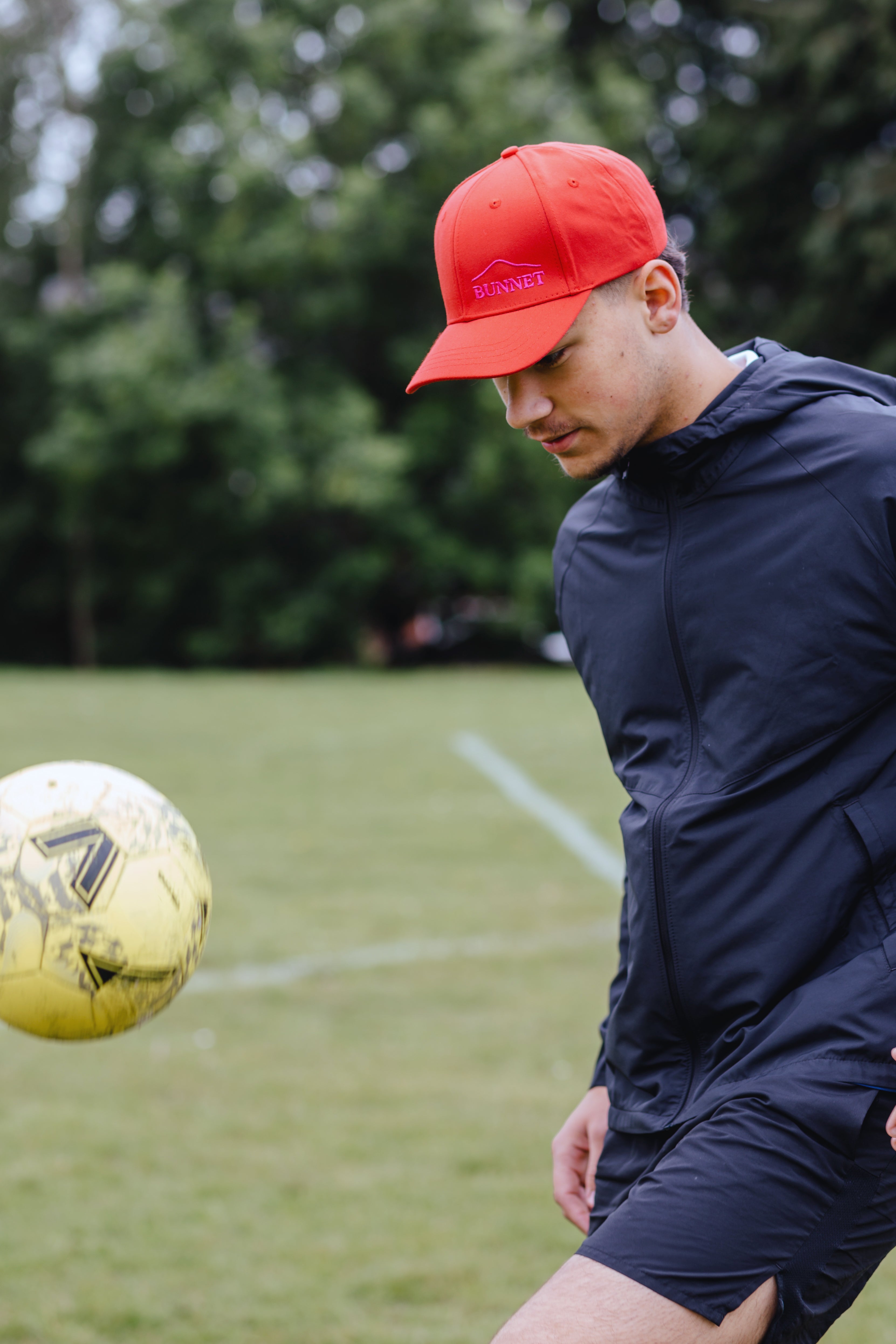 Red and Pink Baseball Cap
